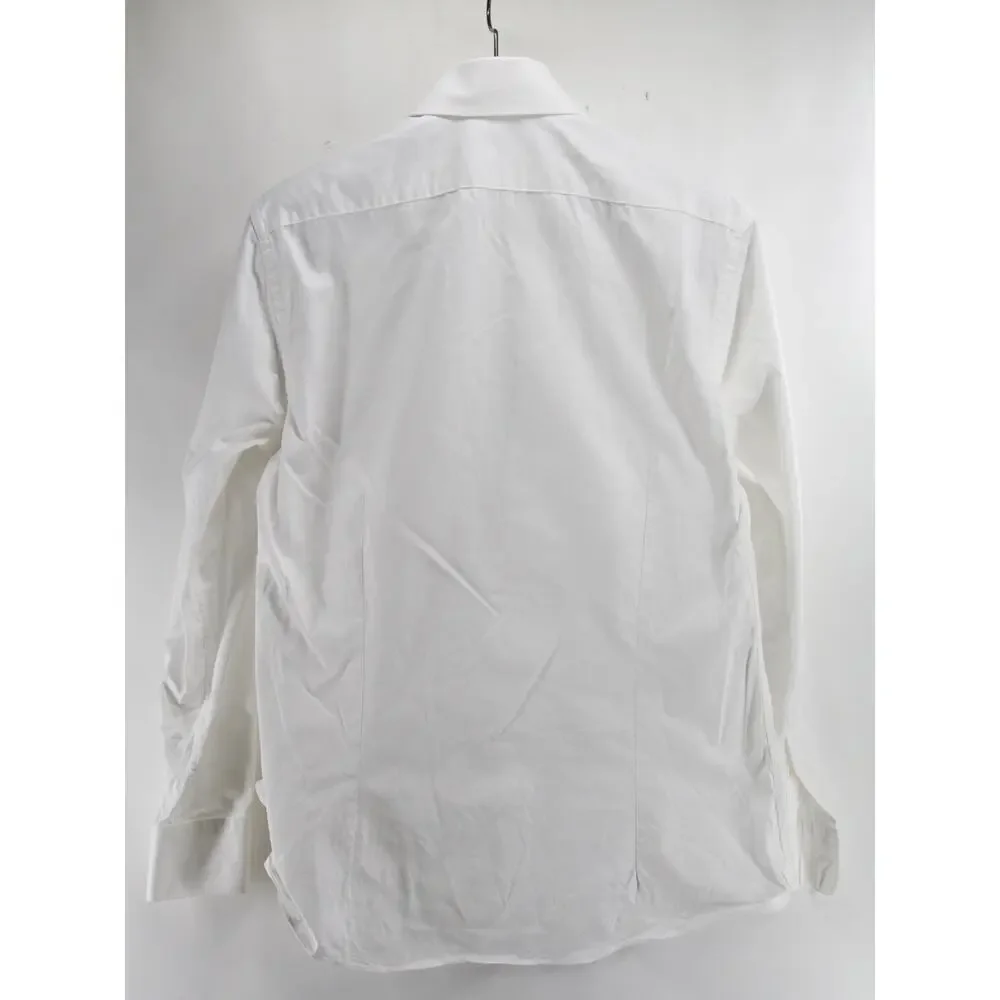 SUITSUPPLY Tuxedo Shirt Size 41 Slim Fit Formal Egyptian Cotton White Button Up